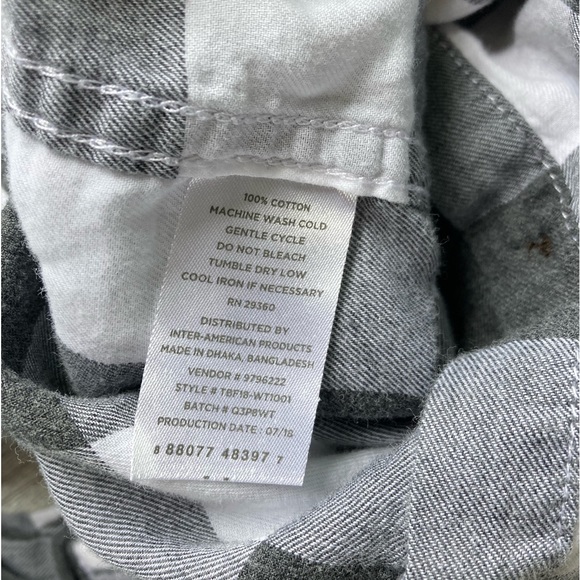 Dip Plaid Button Down Long Sleeve 3T - Picture 4 of 4